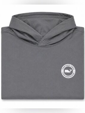 Vineyard Vines Performance Hooded Sun Shirt – Men’s Small – Gray Long Sleeve UPF
